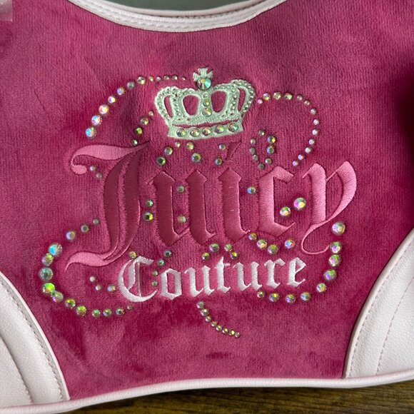 NWT Juicy Couture Dreamy Shoulder Bag Wallet Wristlet Set Raspberry Pink Viral - Picture 4 of 8